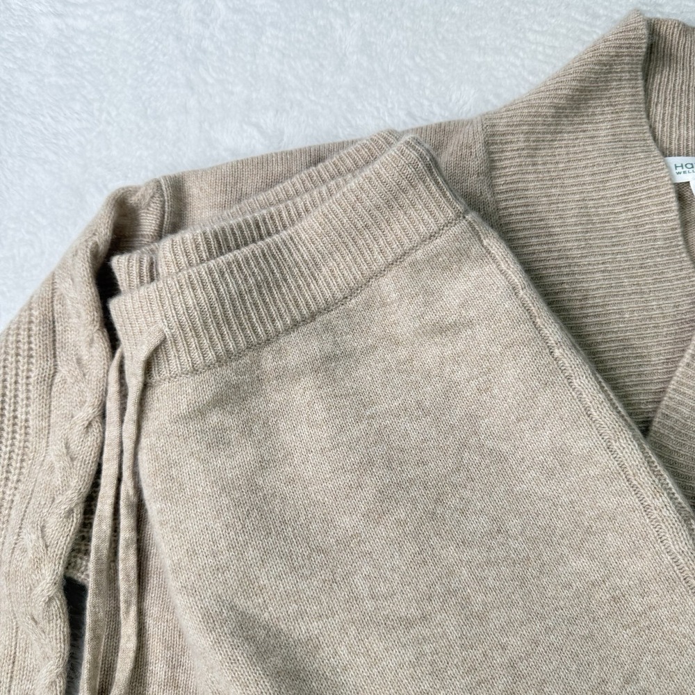Haven Well Within Set Sweater Pants Womens Large* Oatmeal Suit Luxury Cashmere - Picture 3 of 16
